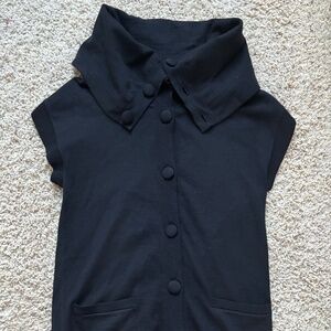 Women’s THEORY black cowl neck button cardigan small